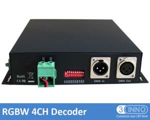 DMX para conversor PWM RGBW 4 CH