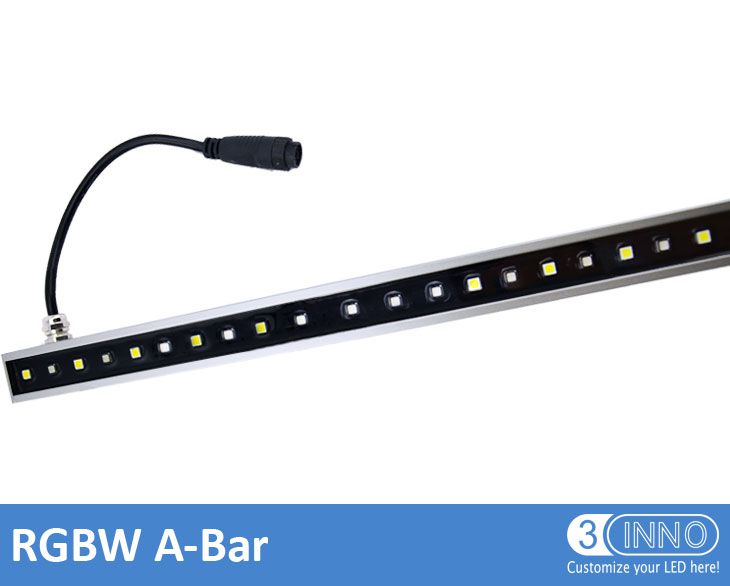 Alumínio tubo tubo LED RGBW DC12 barra de alumínio 24V alumínio luz DMX barra RGBW barra Linear Linear Bar iluminação DMX Bar RGBW LED barra de alumínio 3D LED tira conduzida