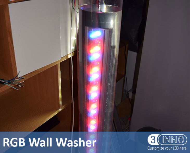 RGB LED Wall Washer arquitetônica iluminação lavagem parede iluminação LED Cree LED Wall Washer 1m parede arruela luz exterior luzes decorativas programável LED de iluminação para fachada luzes de iluminação do Exterior LED Cree