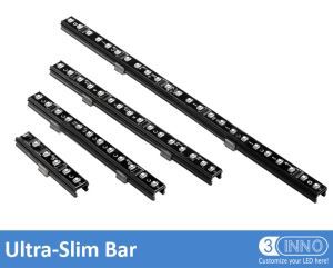 Slim Bar Pixel 24pcs luz RGB 3D Bar barra de palco decoração de barra rígida LED DMX faixa de luz 3D Bar Pixel luz LED de luz 3D Linear rígida Llights DC24V DMX barra